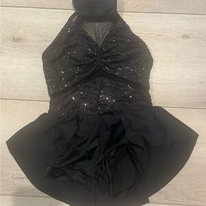 Weissman Black Sequin Dance Costume
